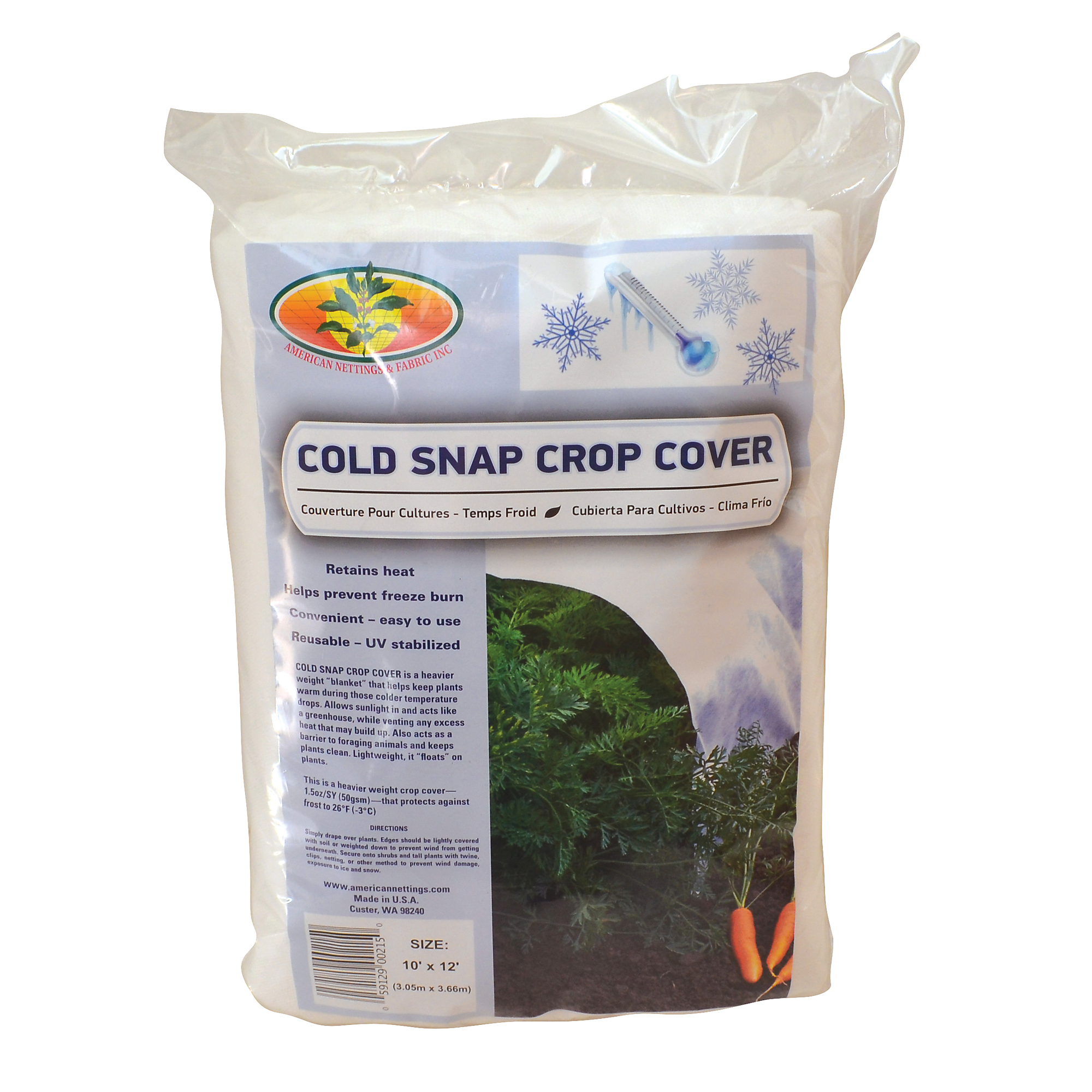 American Nettings & Fabric, Inc., Crop Cover - Cold Snap (50gm) 10ft.x12ft., Model# 00215
